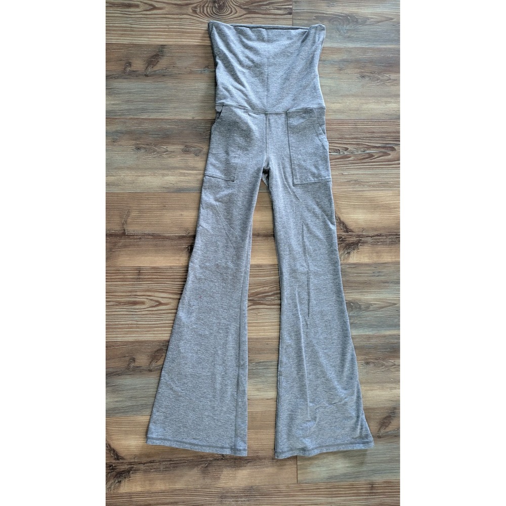 Offline by Aerie Gray The Hugger High Rise Flare Fold Over Pocket Leggings Small